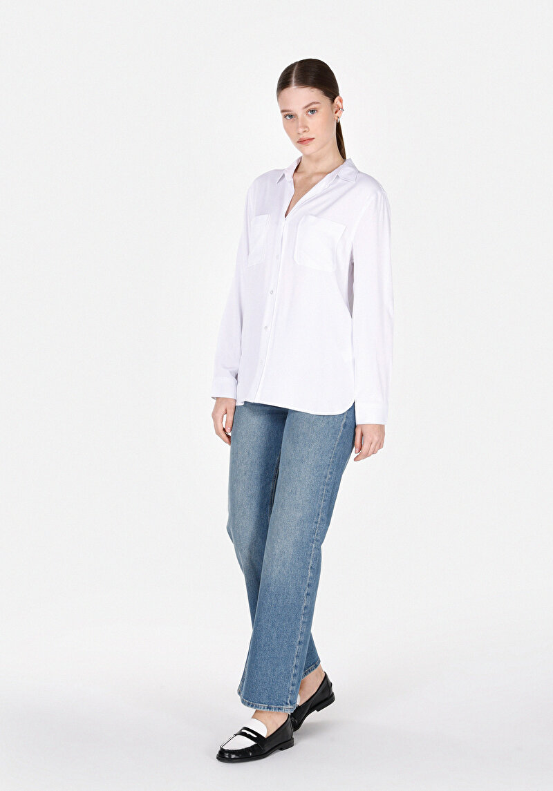 Показати інформацію про Сорочка З Довгим Рукавом Жіноча Біла  Cl1073413