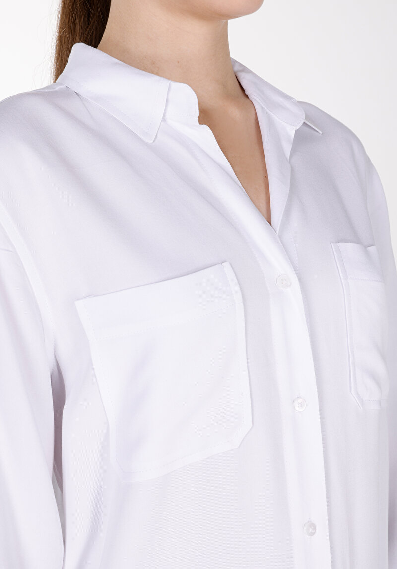 Показати інформацію про Сорочка З Довгим Рукавом Жіноча Біла  Cl1073413