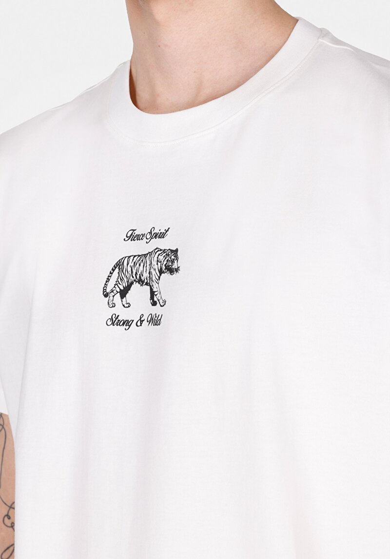 Показати інформацію про Футболка З Коротким Рукавом Чоловіча Біла  Cl1074048