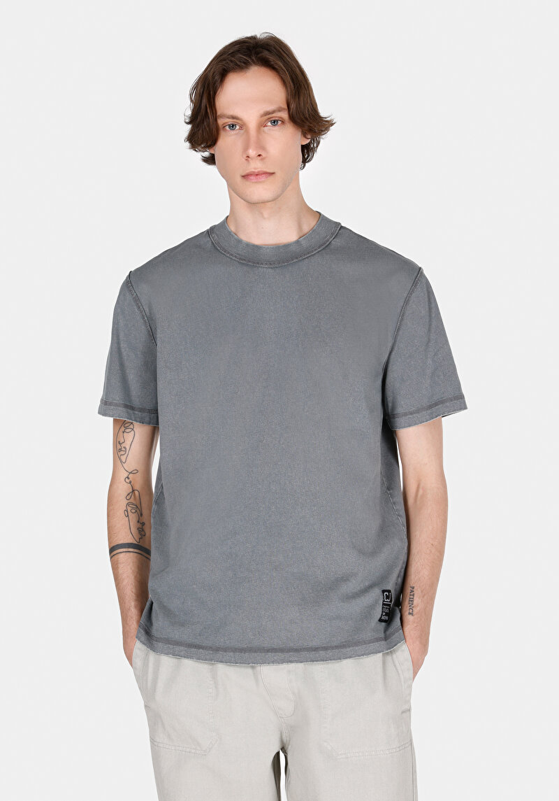 Зображення Футболка З Коротким Рукавом Чоловіча Сіра  Cl1072858