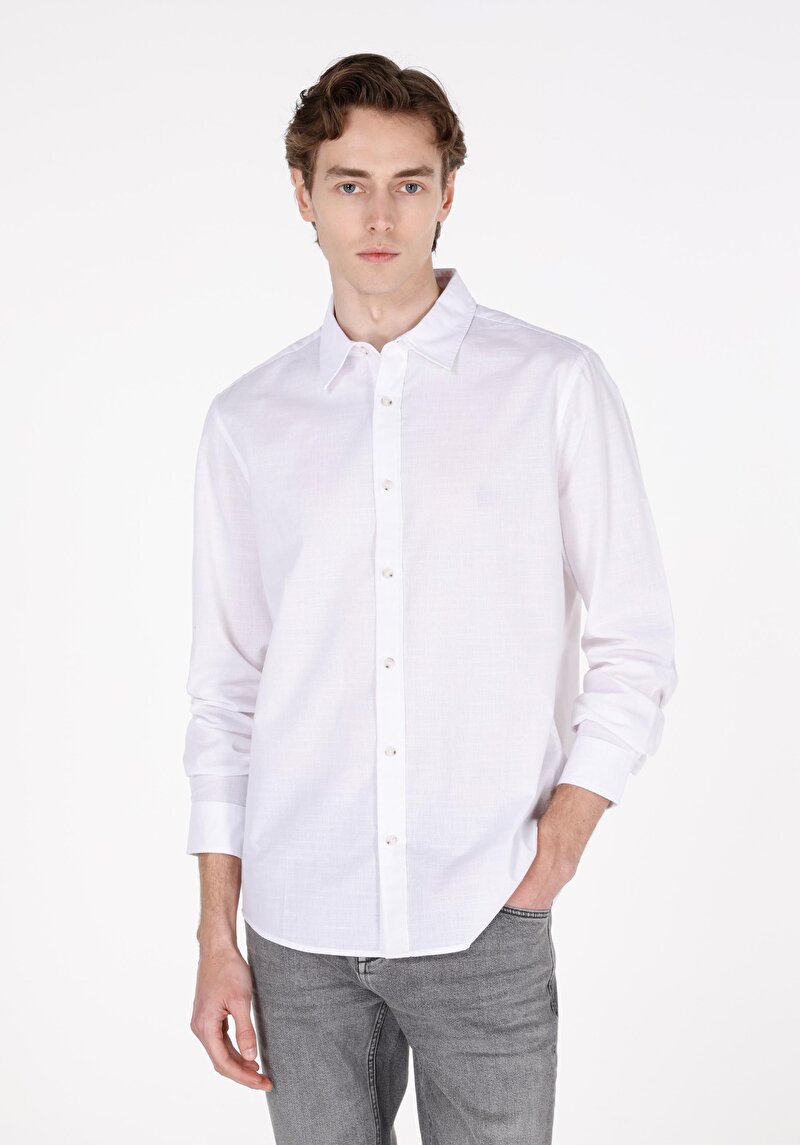 Зображення Сорочка З Довгим Рукавом Чоловіча Біла Cl1073846