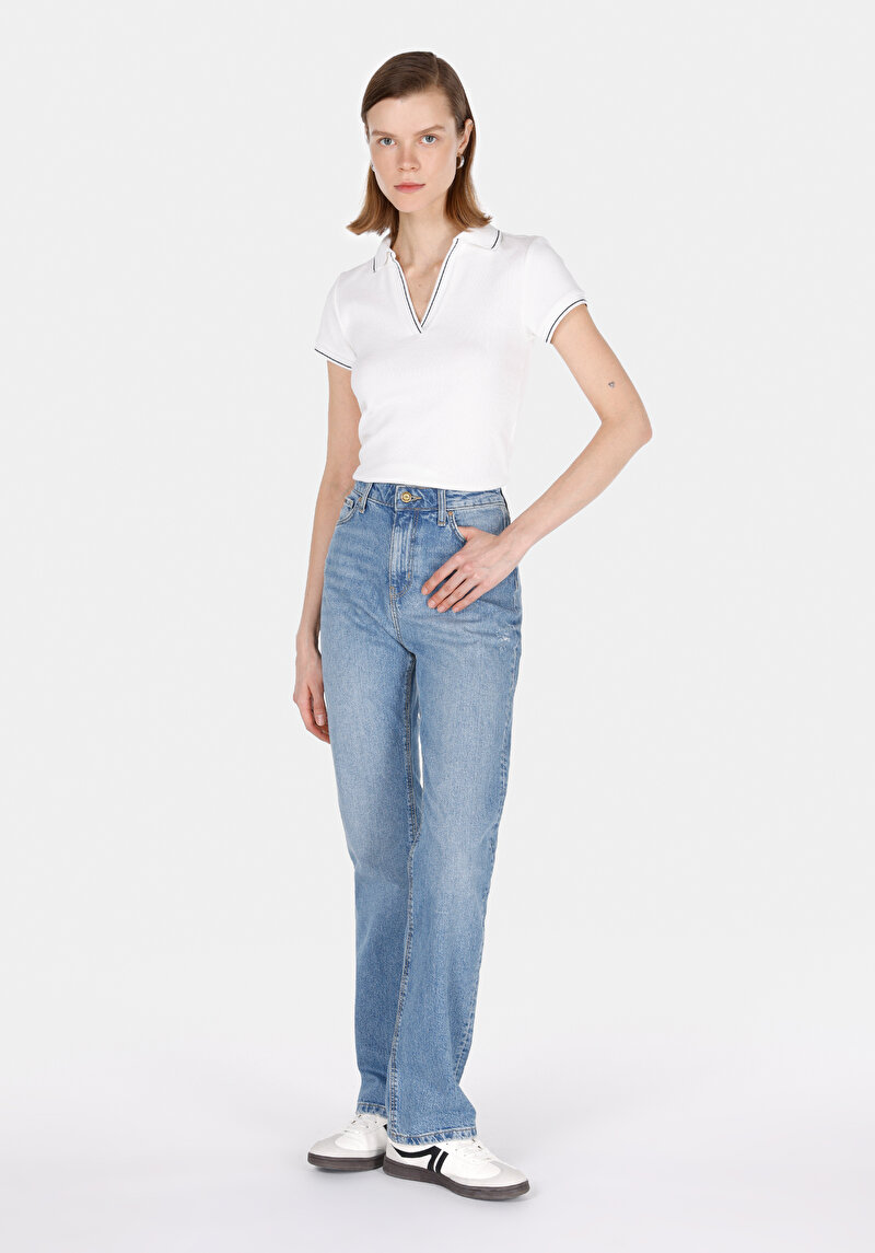 Зображення 792 Mila Джинси Жіночі Блакитні Класичного Крою Cl1073872