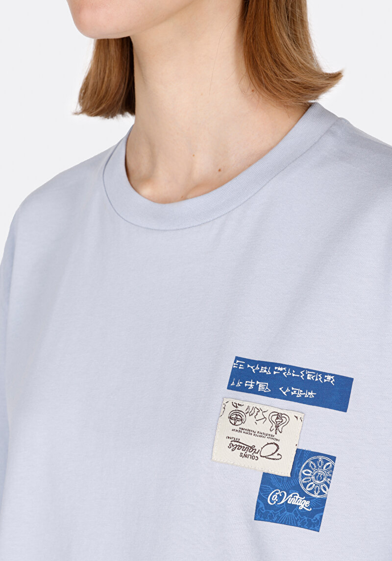 Показати інформацію про Футболка З Коротким Рукавом Жіноча Блакитна  Cl1072788