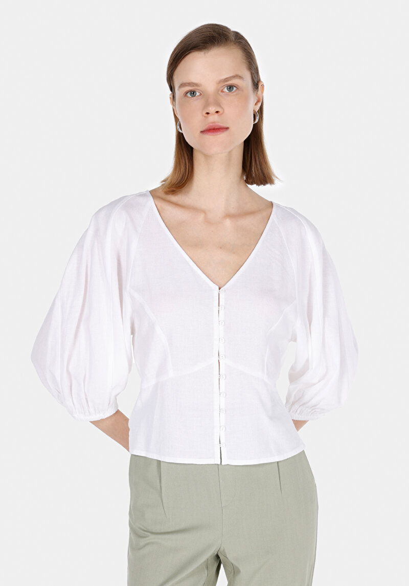 Зображення Сорочка З Довгим Рукавом Жіноча Біла  Cl1074629