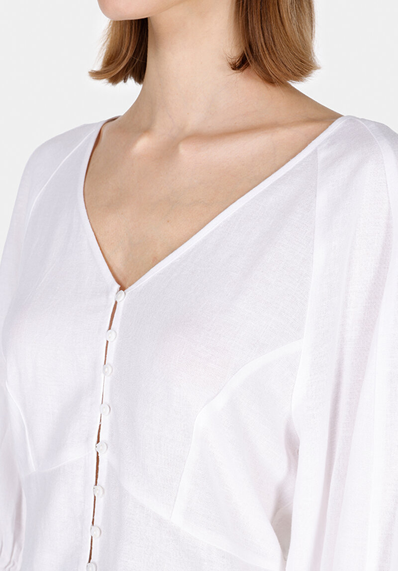 Показати інформацію про Сорочка З Довгим Рукавом Жіноча Біла  Cl1074629