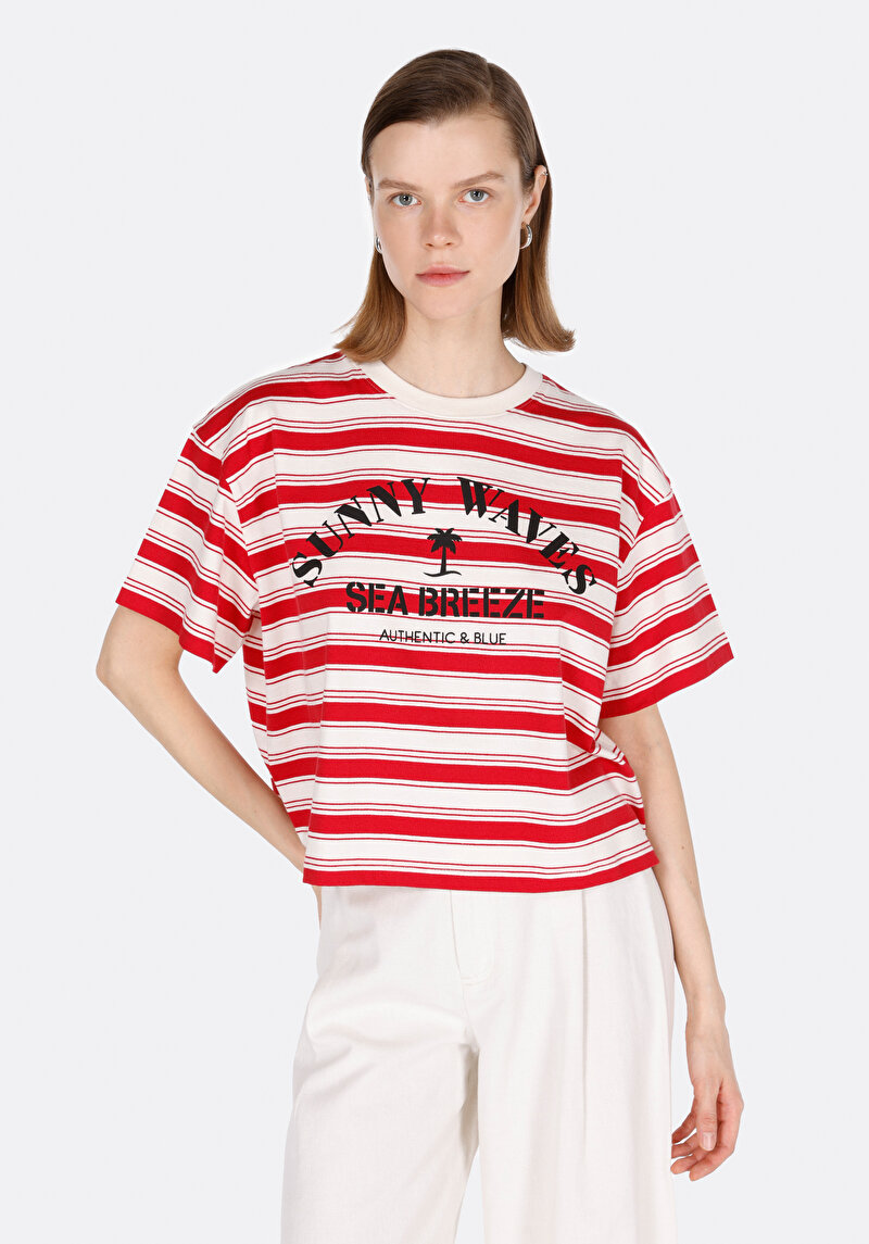 Зображення Футболка З Коротким Рукавом Жіноча Червона  Cl1073181