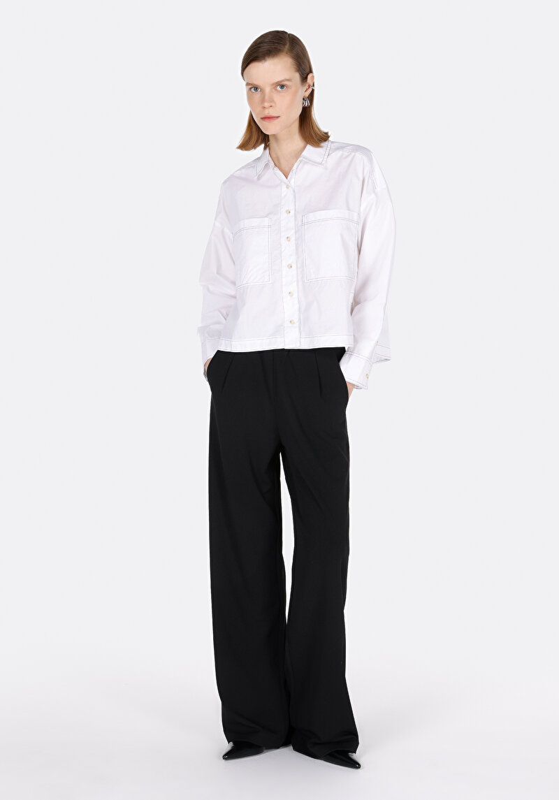 Показати інформацію про Сорочка З Довгим Рукавом Жіноча Біла  Cl1073288