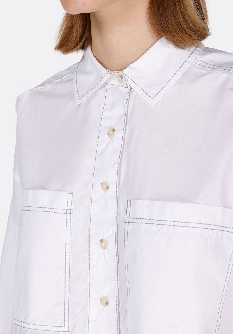 Показати інформацію про Сорочка З Довгим Рукавом Жіноча Біла  Cl1073288