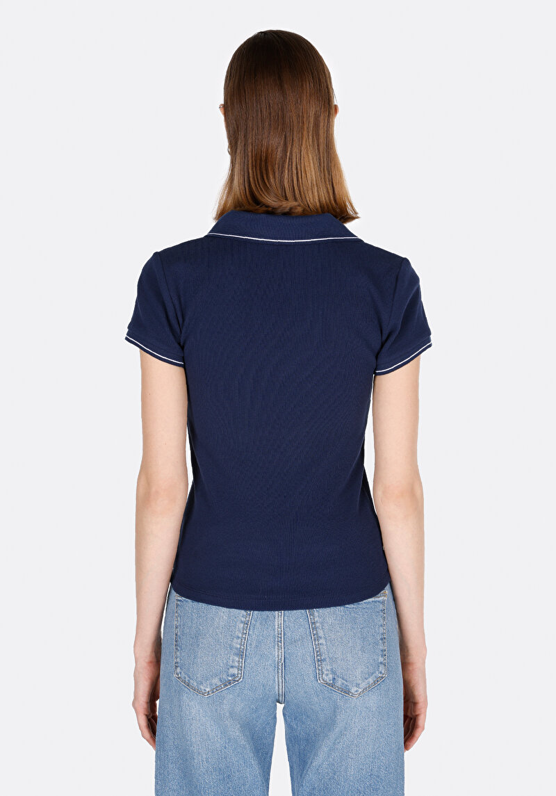 Показати інформацію про Поло З Коротким Рукавом Жіноче Синє  Cl1073698