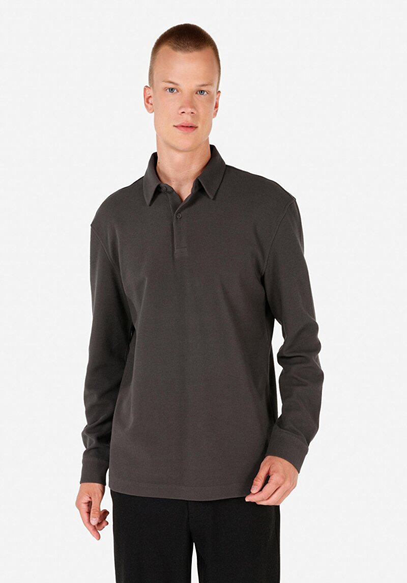 Зображення Футболка З Довгим Рукавом Чоловіча Сіра Cl1070049