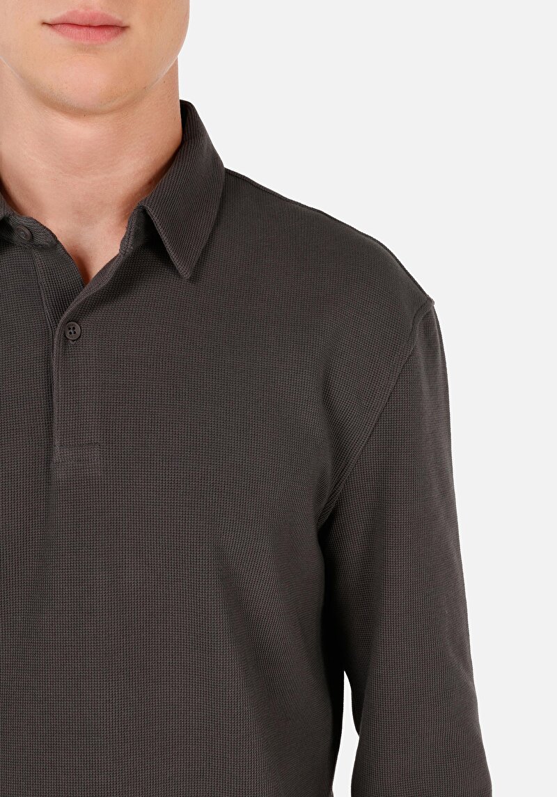 Показати інформацію про Футболка З Довгим Рукавом Чоловіча Сіра  Cl1070049