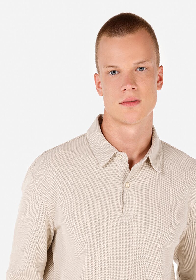 Показати інформацію про Футболка З Довгим Рукавом Чоловіча Бежева  Cl1070049