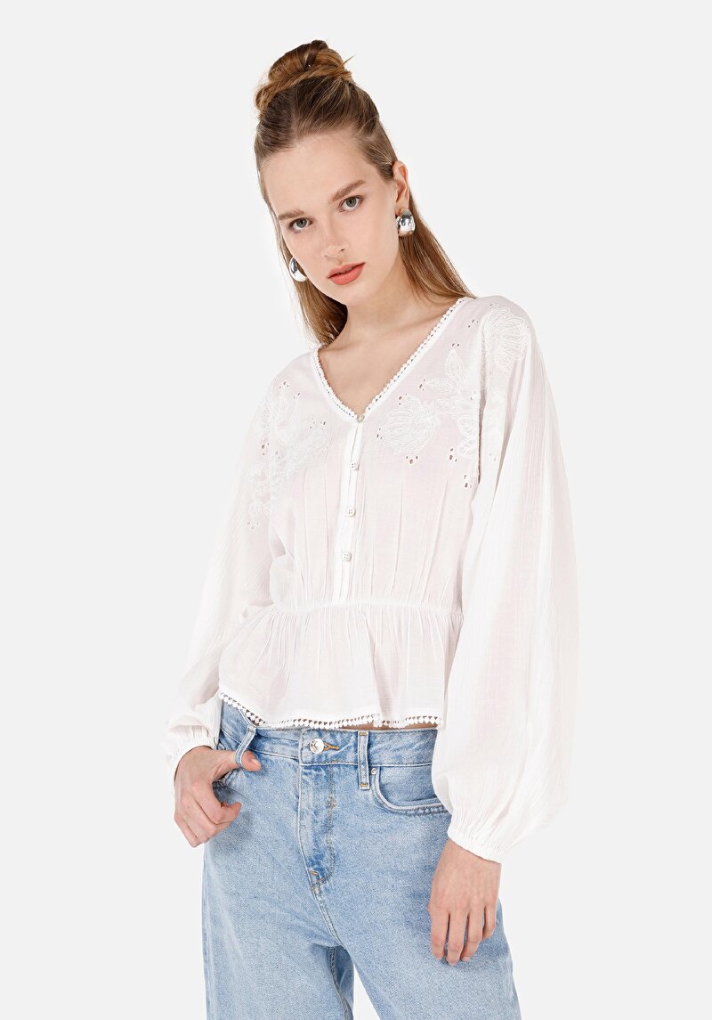 Зображення Сорочка З Довгим Рукавом Жіноча Біла Cl1068918