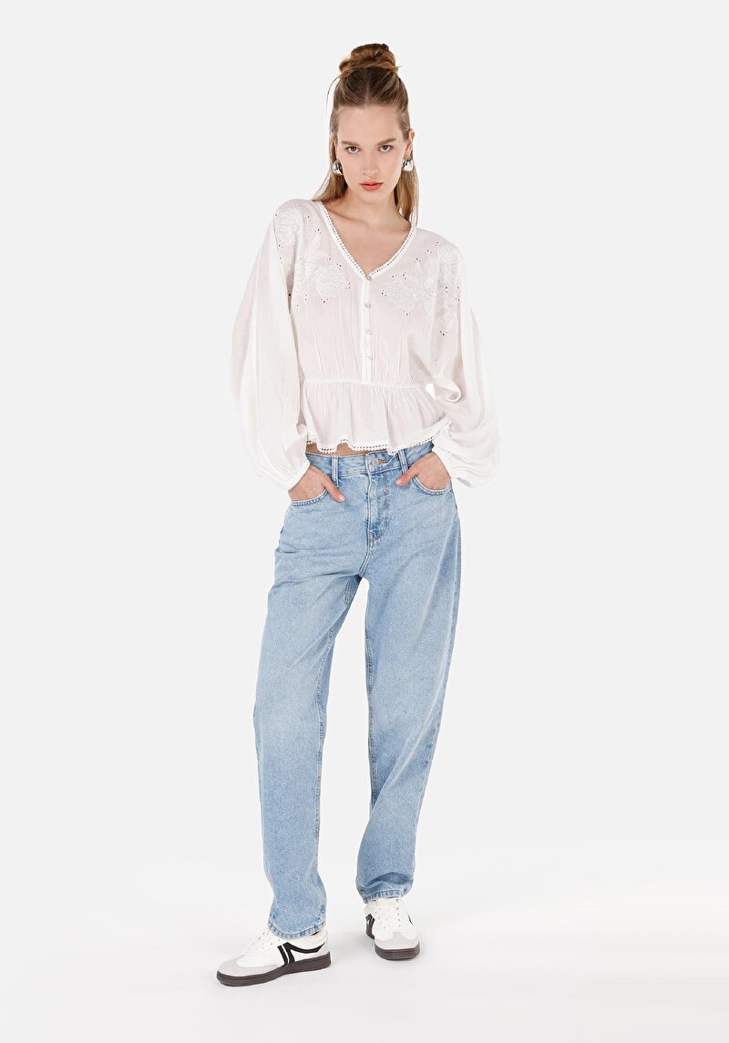 Показати інформацію про Сорочка З Довгим Рукавом Жіноча Біла  Cl1068918