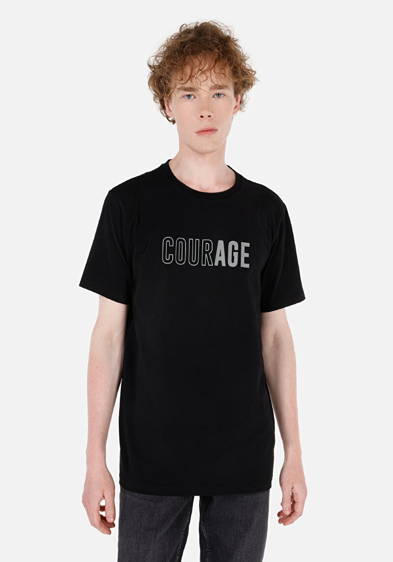 Зображення Футболка З Коротким Рукавом Чоловіча Чорна  Cl1070069