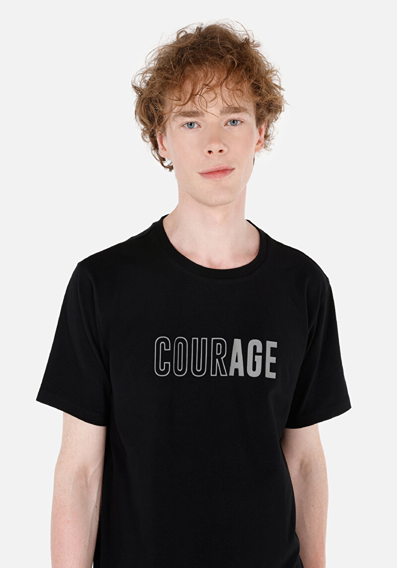 Показати інформацію про Футболка З Коротким Рукавом Чоловіча Чорна  Cl1070069