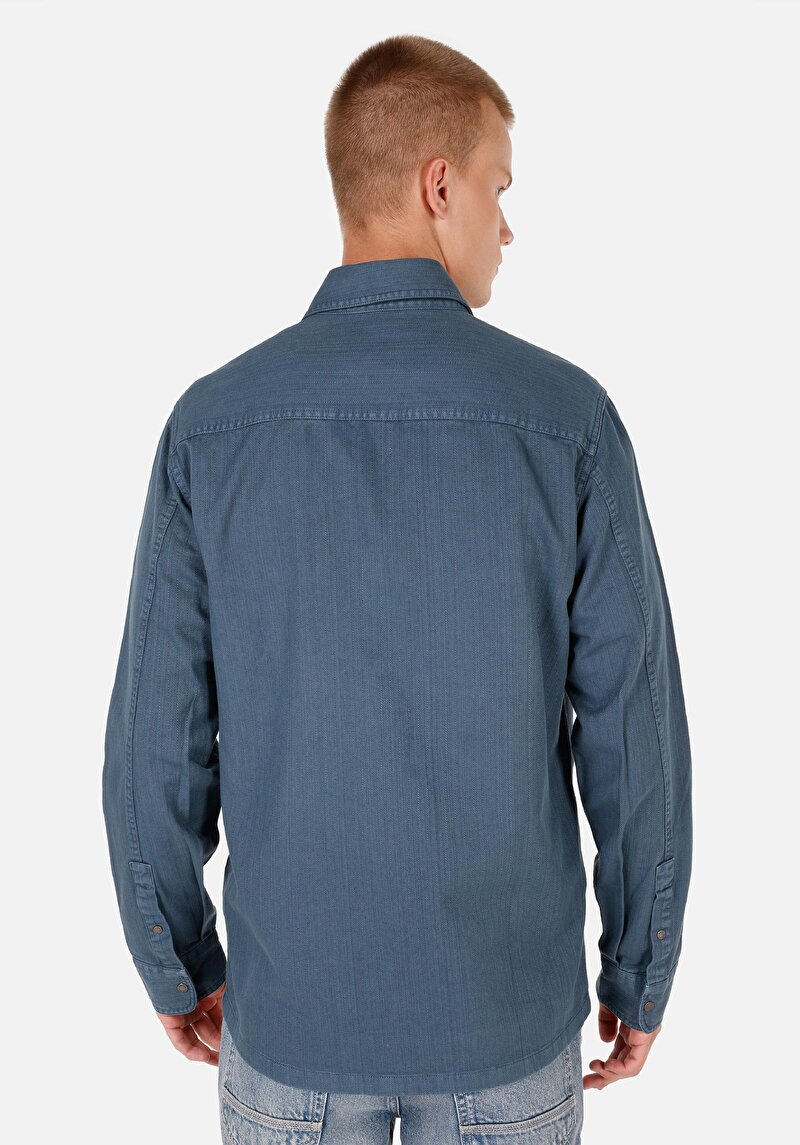 Показати інформацію про Сорочка З Довгим Рукавом Чоловіча Блакитна  Cl1070093