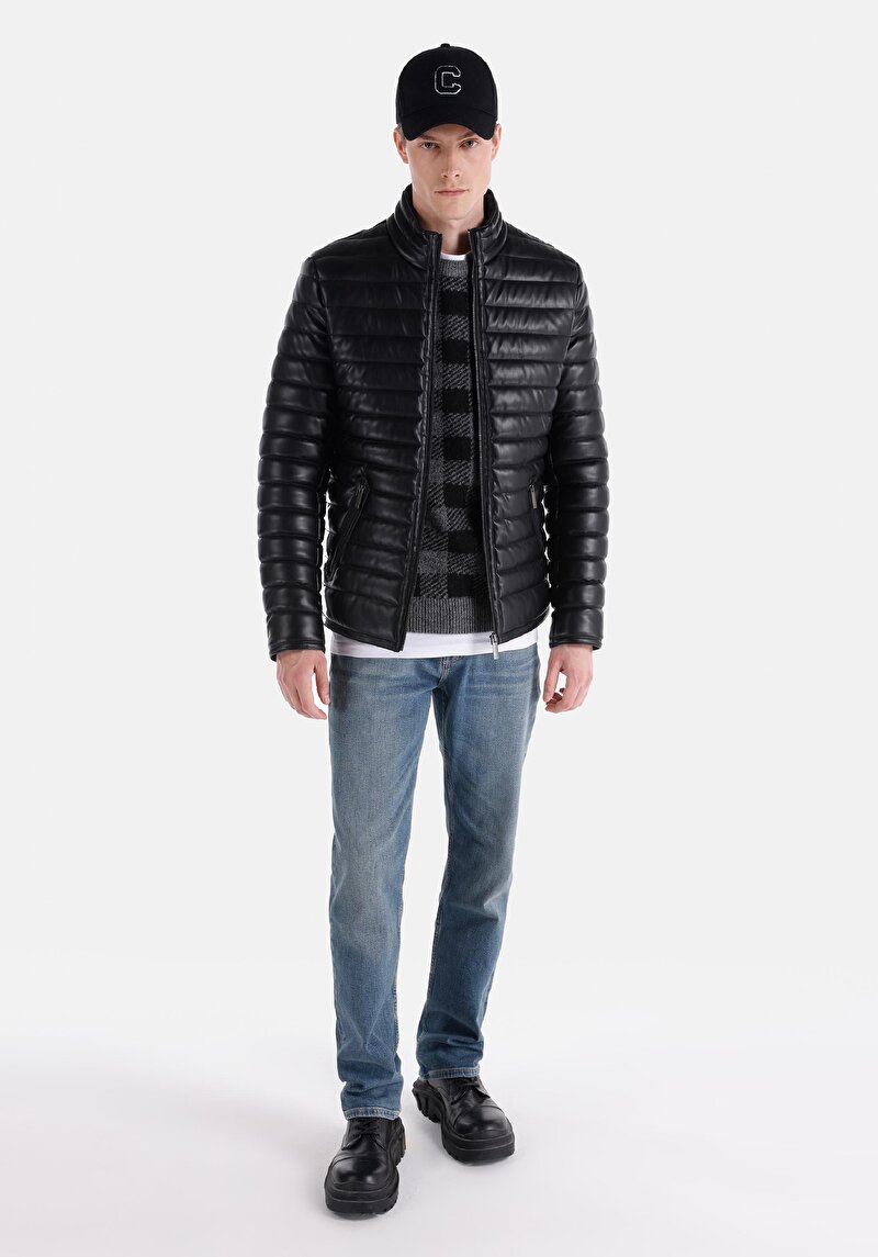 Зображення Куртка З Еко-шкіри Чоловіча Чорна Cl1028717