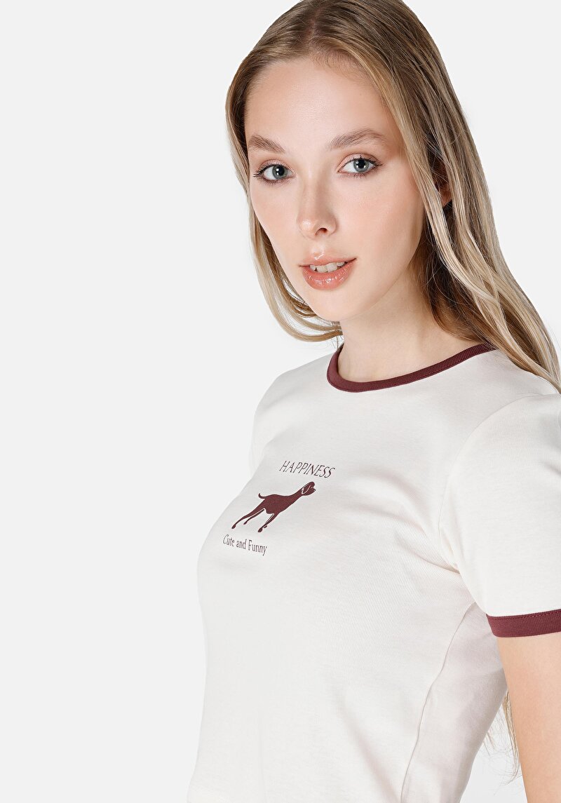 Показати інформацію про Футболка З Коротким Рукавом Жіноча Біла  Cl1065165