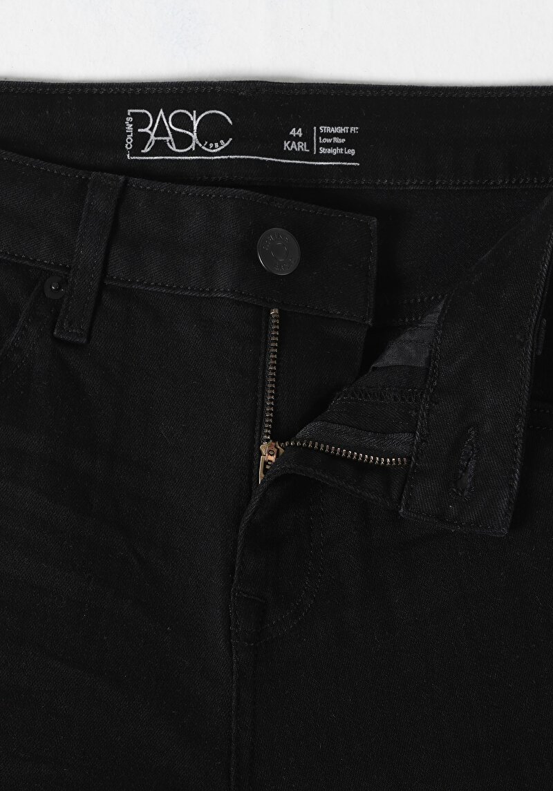 Показати інформацію про 044 Karl Джинси Чоловічі Чорні Прямого Крою Cl1031096