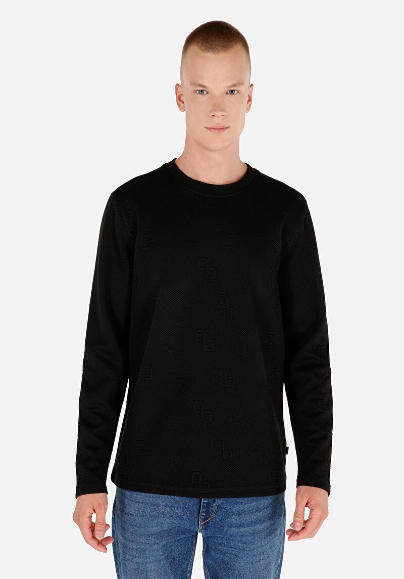 Зображення Футболка З Довгим Рукавом Чоловіча Чорна  Cl1070119