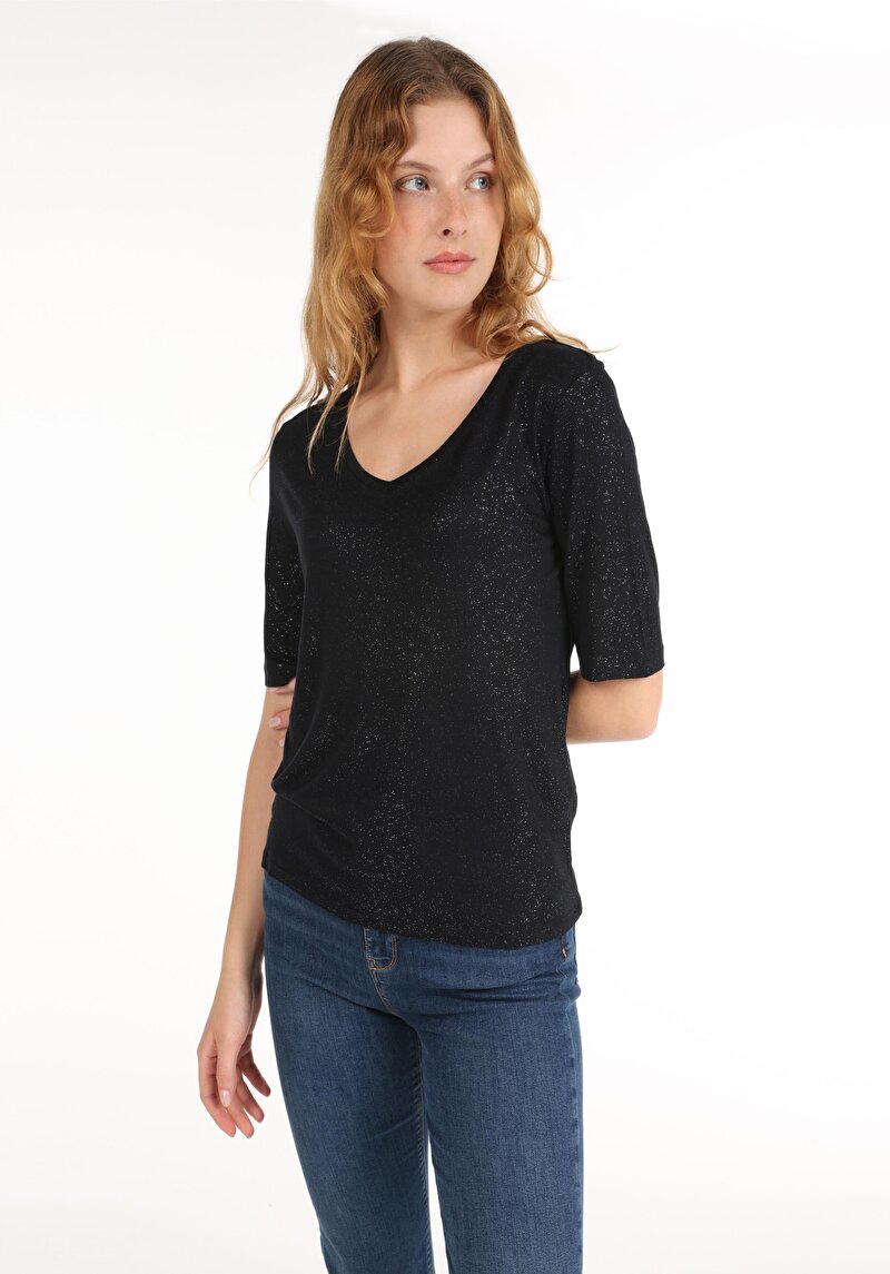 Зображення Футболка З Коротким Рукавом Жіноча Чорна  Cl1065178