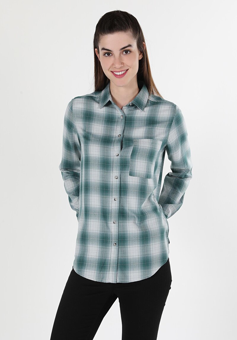 Зображення Сорочка З Довгим Рукавом Жіноча Зелена  Cl1060881