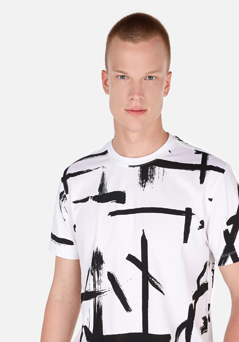 Показати інформацію про Футболка З Коротким Рукавом Чоловіча Біла  Cl1070128