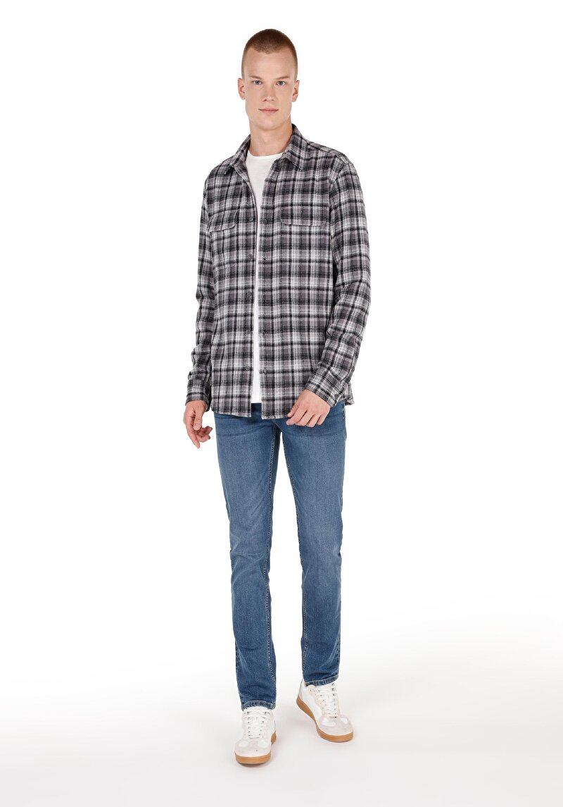 Показати інформацію про Сорочка З Довгим Рукавом Чоловіча Сіра  Cl1070141