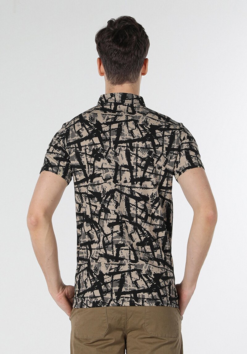 Показати інформацію про Поло З Коротким Рукавом Чоловіче Бежеве  Cl1058014