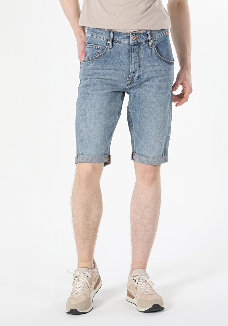 Показати інформацію про Шорти Чоловічі Блакитні  Cl1059465