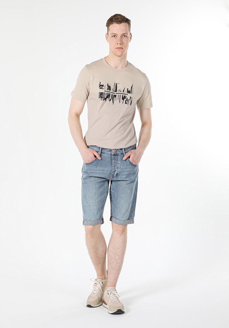 Показати інформацію про Шорти Чоловічі Блакитні  Cl1059465