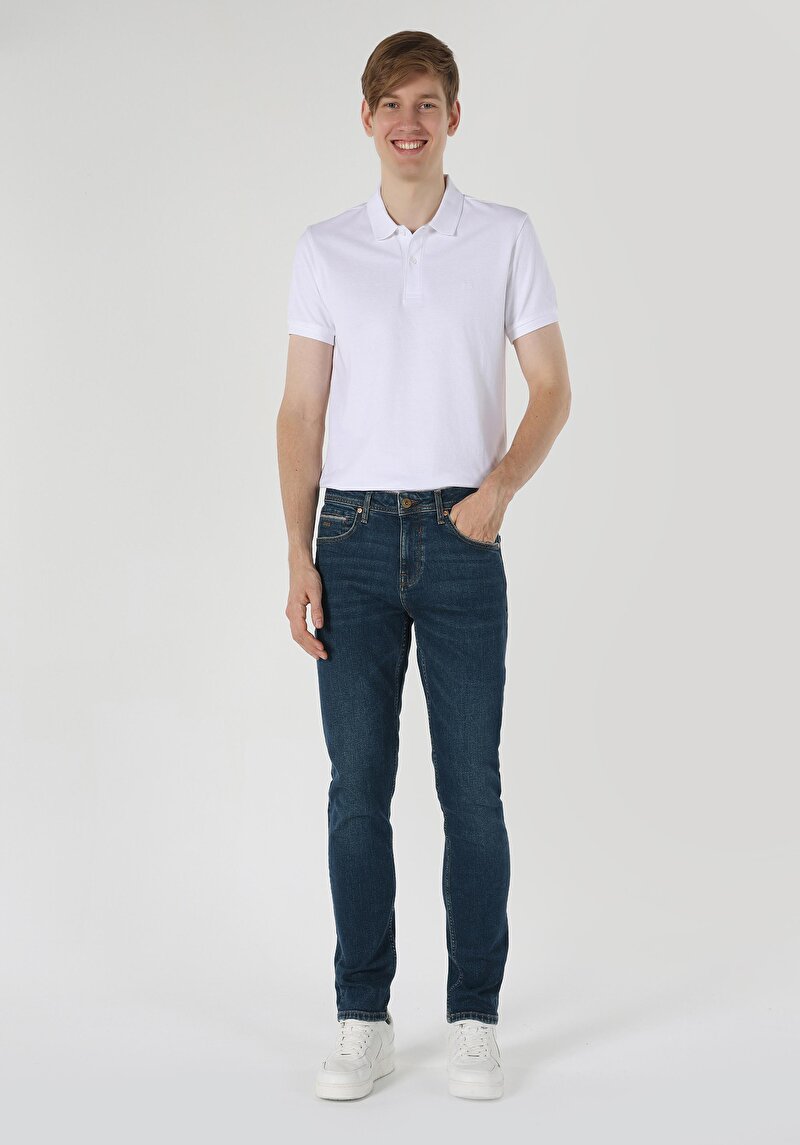 Зображення 044 Karl Джинси Чоловічі Блакитні Прямого Крою Cl1062406