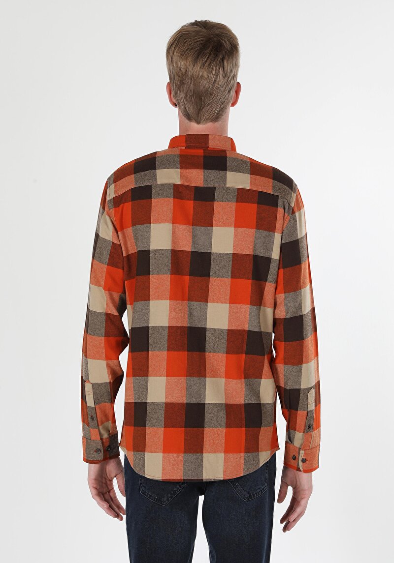 Показати інформацію про Сорочка З Довгим Рукавом Чоловіча Помаранчева  Cl1060905