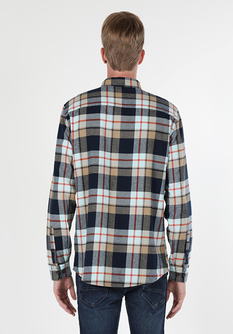 Показати інформацію про Сорочка З Довгим Рукавом Чоловіча Синя  Cl1060907