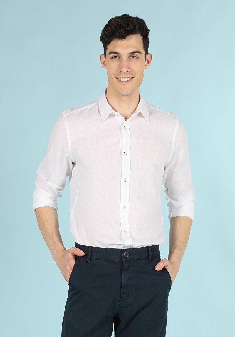 Зображення Сорочка З Довгим Рукавом Чоловіча Біла  Cl1041771