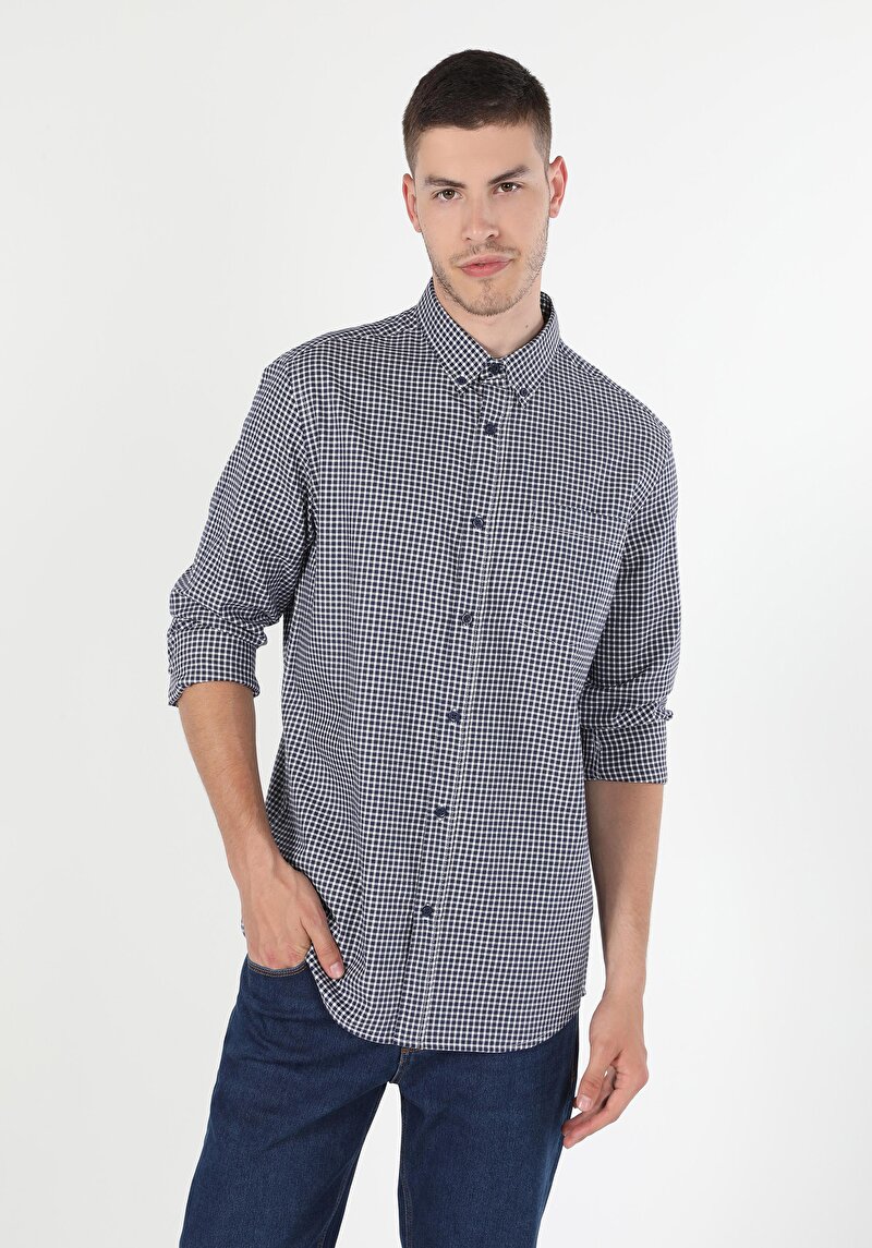 Зображення Сорочка З Довгим Рукавом Чоловіча Синя Cl1044227