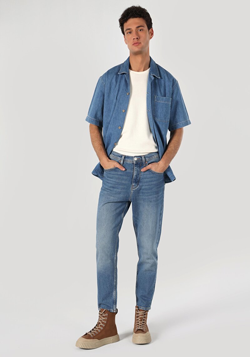 Показати інформацію про 058 Otto Джинси Чоловічі Блакитні  Cl1062423