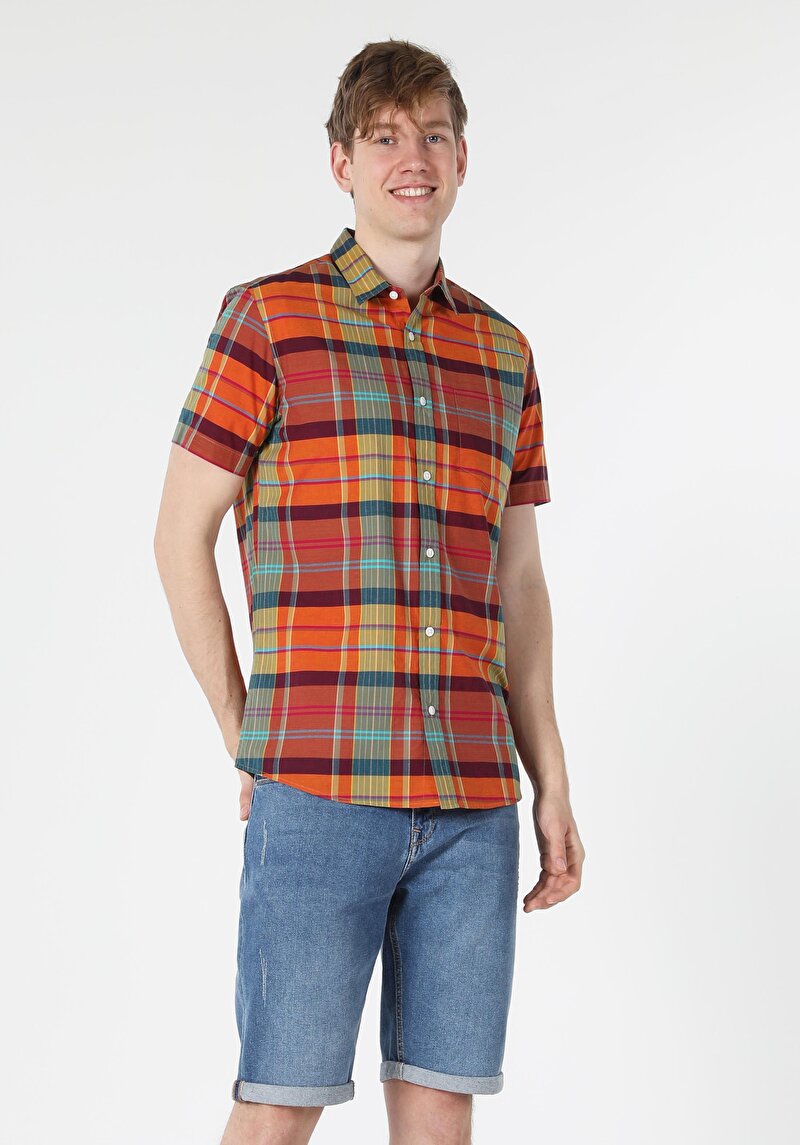 Показати інформацію про Сорочка З Коротким Рукавом Чоловіча Мультіколор  Cl1058053