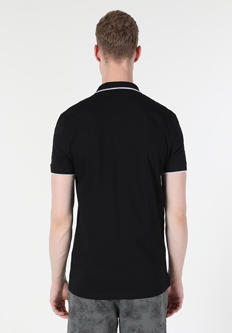 Показати інформацію про Поло З Коротким Рукавом Чоловіче Чорне  Cl1059561