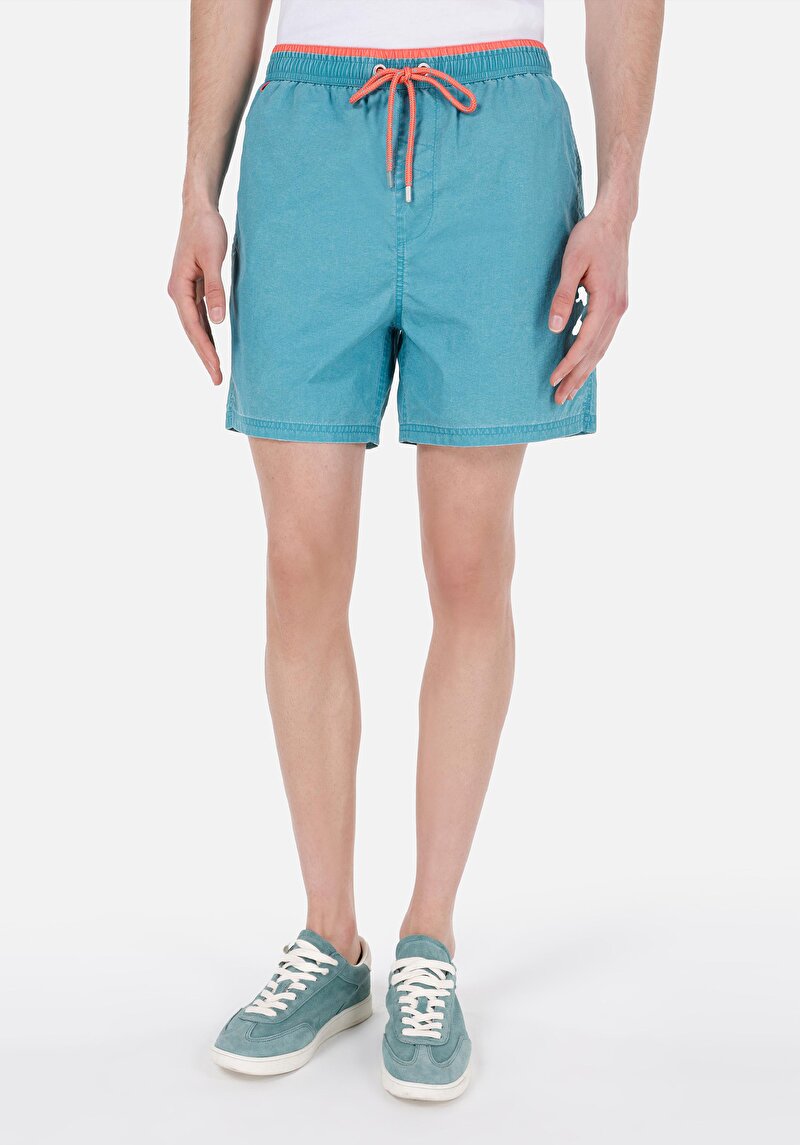 Показати інформацію про Шорти Пляжні Чоловічі Блакитні  Cl1069032