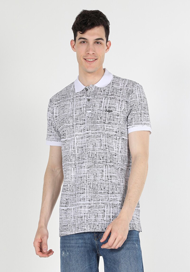 Зображення Поло З Коротким Рукавом Чоловіче Біле Cl1059562