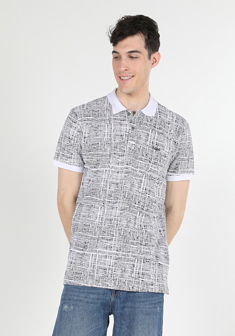 Показати інформацію про Поло З Коротким Рукавом Чоловіче Біле  Cl1059562