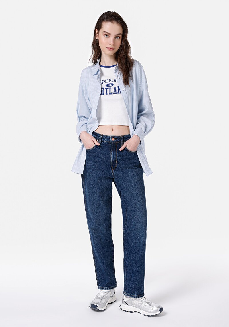 Показати інформацію про Сорочка З Довгим Рукавом Жіноча Блакитна  Cl1065662