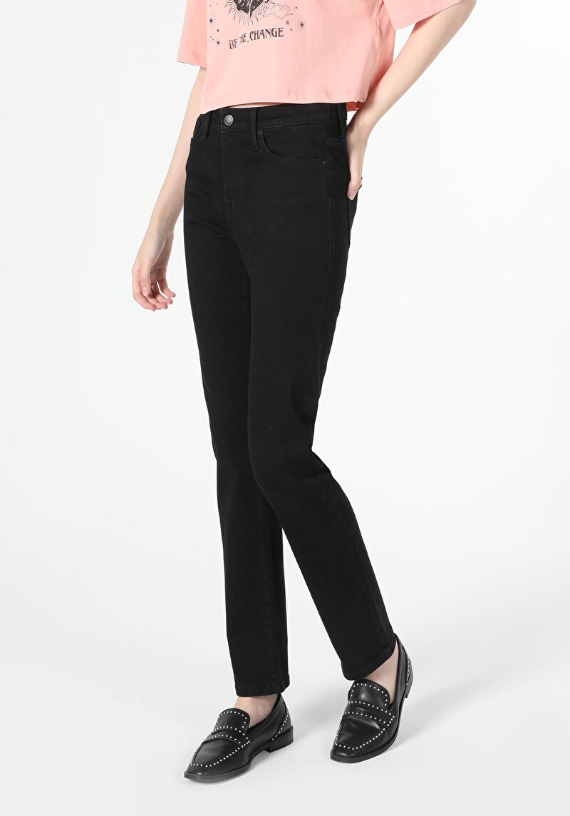 Зображення 703 Carla Джинси Жіночі Чорні Вузького Крою Cl1046067