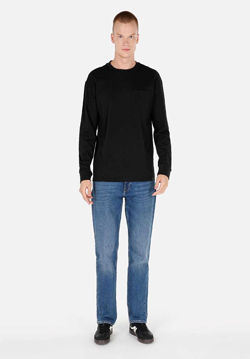 Показати інформацію про Футболка З Довгим Рукавом Чоловіча Чорна  Cl1065666