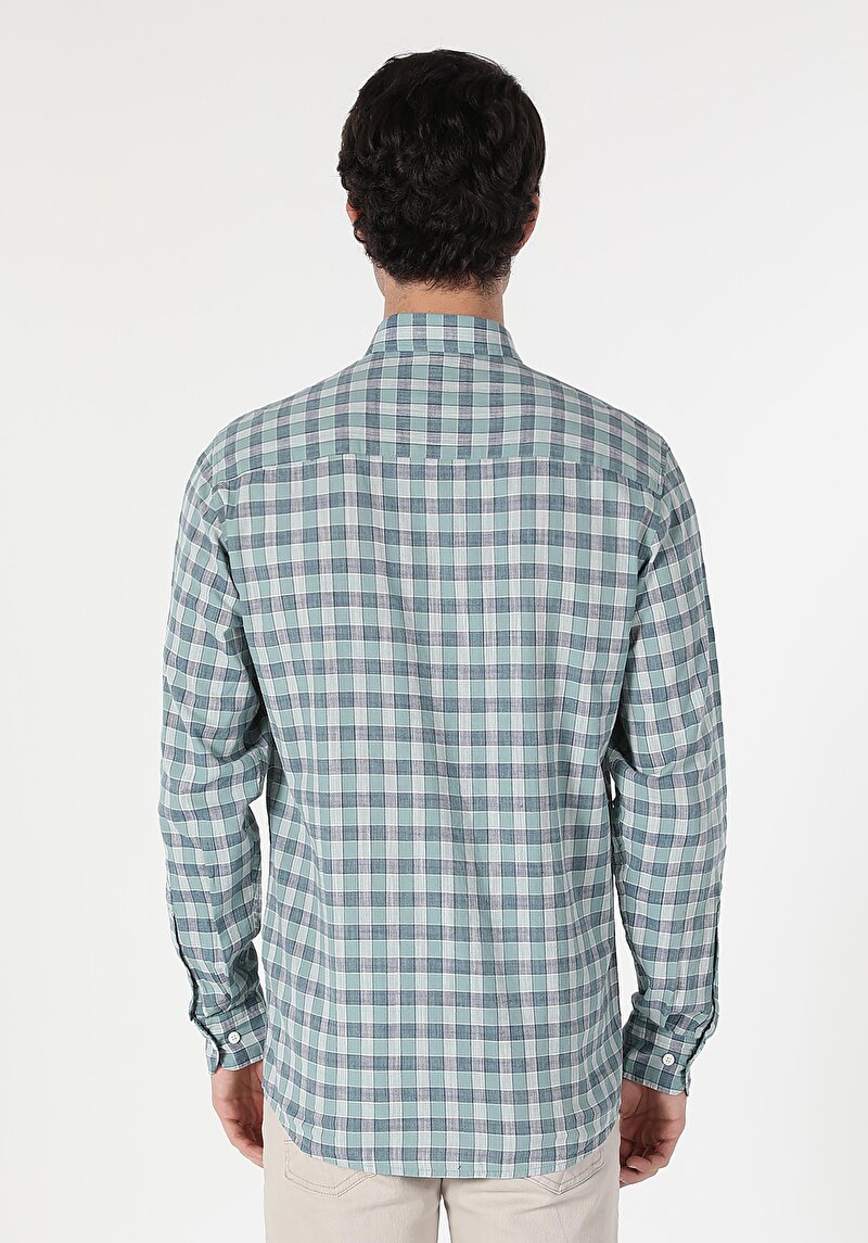 Показати інформацію про Сорочка З Довгим Рукавом Чоловіча Блакитна  Cl1059570