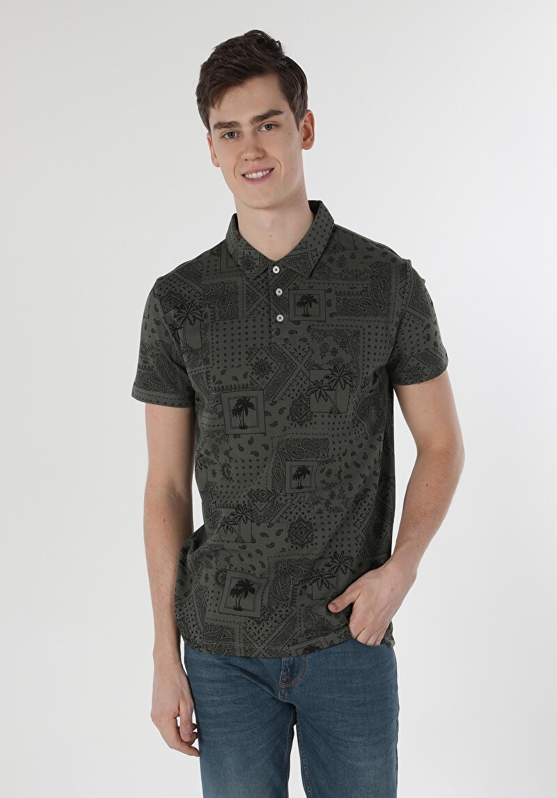 Показати інформацію про Поло З Коротким Рукавом Чоловіче Зелене  Cl1058211