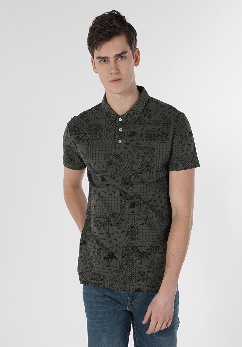 Показати інформацію про Поло З Коротким Рукавом Чоловіче Зелене  Cl1058211