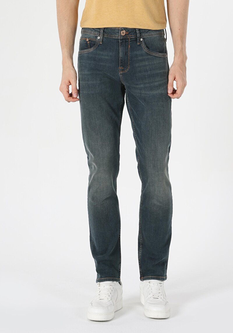 Зображення 044 Karl Джинси Чоловічі Зелені Прямого Крою Cl1062426